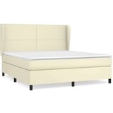  Krevet s oprugama i madracem krem 160x200 cm od umjetne kože | shoptok.hr