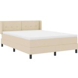Box Postelja z vzmetnico z vzmetnico krema 200 x 160 cm Poliester, (5000141967) | Shoptok.si