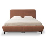 Makamii Tapecirani bračni krevet s prostorom za odlaganje s podnicom 180x200 cm boje terakote Makapu – | shoptok.hr