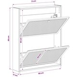  Ormar za cipele na zidu ALKMAAR 71 x 17 x 86 cm Betonska siva - Betonska siva | shoptok.hr