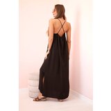 Kesi Włoski Long dress with straps brown | Shoptok.si