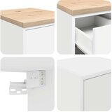 vidaXL Garažne omare 2 kosa bel inženirski les | Shoptok.si