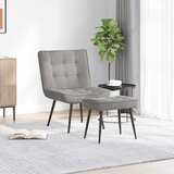  Stolica za opuštanje s osloncem za noge svjetlosiva baršunasta | shoptok.hr
