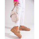 VINCEZA women's shoes made of eco leather beige Cene