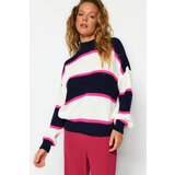 Trendyol Sweater - Dunkelblau - Oversize Cene