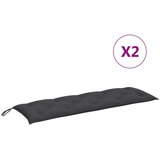  Jastuci za vrtnu klupu 2 kom antracit 150x50x7 cm tkanina | shoptok.hr