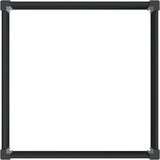  Povišena gredica - Vrtna gredica Crna 100 x 100 x 54 cm WPC i aluminij - 100 x 100 x 54 cm Crna | shoptok.hr