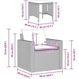  4-dijelni set vrtnih sofa s jastucima bež od poliratana | shoptok.hr