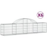 vidaXL Obokane gabion košare 6 kosov 200x30x40/60 cm pocinkano železo, (20758098) | Shoptok.si