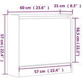 Ormarić za cipele boja hrasta 60x21x57 cm konstruirano drvo | shoptok.hr