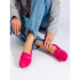 SHELOVET Suede comfortable lords women's fuchsia