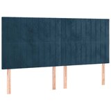  s oprugama i madracem tamnoplavi 160x200 cm baršunasti | shoptok.hr