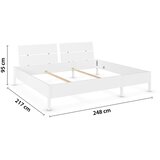 Rauch Möbel POSTELJA 240 cm x 200 cm , leseni material bela | Shoptok.si