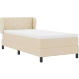 vidaXL Box Spring Postelja z Blazino Krem 90x190 cm Tkanina, (22052430) | Shoptok.si