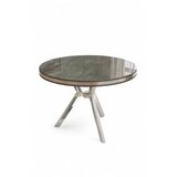 Hanah home Trpezarijski sto Mos Anthracite Chrome | ePonuda.com