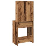 vidaXL Toaletni stolić s LED svjetlima boja staro drvo 60x40x140 cm | shoptok.hr