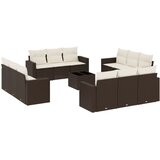  13-dijelni set vrtnih sofa s jastucima smeđi od poliratana | shoptok.hr