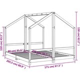 vidaXL Otroški posteljni okvir bel 2x(80x200) trdna borovina | Shoptok.si