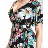 Resti Women's black floral midi dress - Clothing | Shoptok.si
