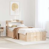  Okvir kreveta s uzglavljem 90 x 200 cm od masivne borovine | shoptok.hr