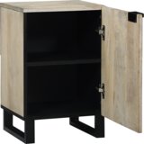 vidaXL Kupaonski ormar s policom s pohranom s vratima Smeđa, Crna 38 x 33.5 x 58 cm | shoptok.hr