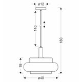  visilica na lanku brizi 1xE27/40W/230V bež/zadimljena | Eponuda.com
