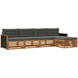  Set vanjskih sofa 5 pcs Prirodna i antracit Poliester | shoptok.hr