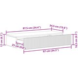 Stolna montirana na zid 87,5 x 34,5 x 17 cm Konstruirano drvo Slike