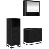 vidaXL set namještaja za kupaonicu 3 pcs crni hrast 65 x 33 x 60 cm | shoptok.hr