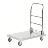 Kongamek ploski voziček iz nerjavnega jekla, nosilnost 100 kg, dxšxv 880 x 500 x 940 mm | Shoptok.si