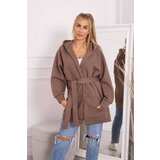 Kesi Insulated raincoat with waist tie mocha Cene
