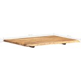 vidaXL Mizna plošča trakacijev les 80x(50-60)x2,5 cm | Shoptok.si