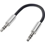 JACK audio priključni kabel [1x JACK utikač 3.5 mm - 1x JACK utikač 3.5 mm] 0.10 m crn SuperSoft
