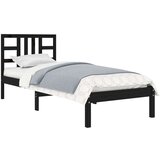  Okvir za krevet od masivnog drva crni 75 x 190 cm 2FT6 mali | shoptok.hr