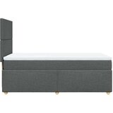 vidaXL Box spring postelja z vzmetnico temno siva 100x200 cm blago | Shoptok.si