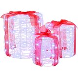 vidaXL Dekoracija Darilne Škatle 3 pcs Hladno bela 20 x 20 x 21 cm Cene
