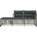  3-dijelni set kutne vrtnih sofa s jastucima sivi od poliratana | shoptok.hr