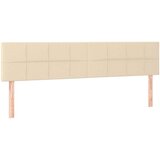  Box spring postelja z vzmetnico krem 200x200 cm blago, (20895099) | Shoptok.si