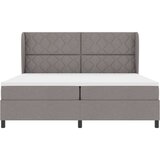 Box spring krevet Sivo-smeđa 200 x 200 cm tkanina | shoptok.hr