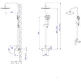 Inter Ceramic tuš sustav 6237 verona Brush rose gold | shoptok.hr