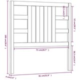  Uzglavlje za krevet 81 x 4 x 100 cm od masivne borovine | shoptok.hr