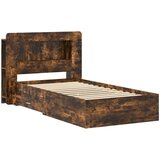  Okvir kreveta s pohranom Dimljeni hrast 100 x 200 cm | shoptok.hr
