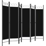 Sobna pregrada sa 6 panela crna 240 x 180 cm | Eponuda.com
