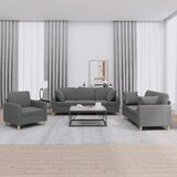 vidaXL 3-dijelni set sofa s jastucima tamnosivi od tkanine Cijene