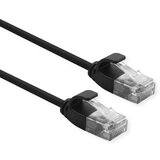 Roline secomp utp data center patchcord Cat6A, slim, lsoh, crni, 0.5m Cene