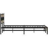  Metalni okvir kreveta bez madraca boja hrasta sonome 193x203 cm | shoptok.hr