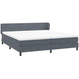 Box Spring krevet s madracima tamno sivi 180x210 cm baršun | shoptok.hr