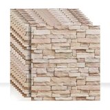 IZMAEL 3D Opečena Samolepilna Tapeta - Rjava Cene
