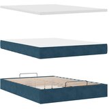  Otomanski krevet s madracem tamnoplavi 140x190 cm baršunasti | shoptok.hr