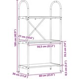 vidaXL Polica Sivi hrast sonoma 60 x 30 x 109 cm Konstruirano drvo | shoptok.hr